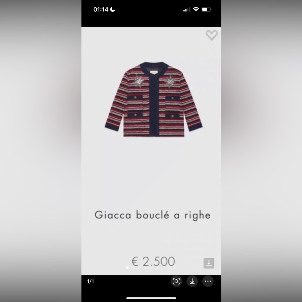 Authentic Gucci Navy and Red Striped Jacket - Picture 10 of 10